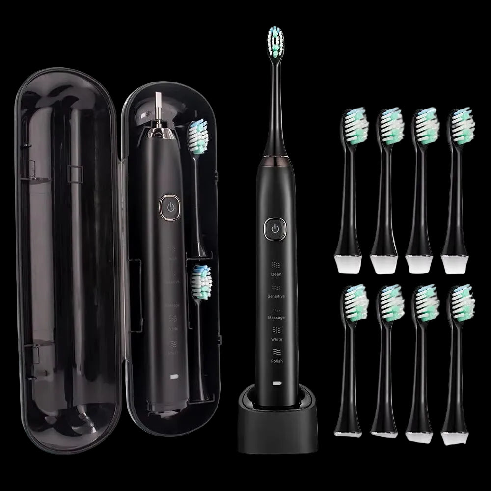 Sonic Electric Toothbrush Smart Ultrasonic Dental Teeth Whitening Rechargeable Adult Tooth Brush  S100 With8 Brush Head