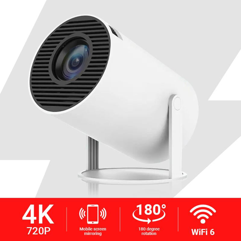 Hy300Pro+ Projector Outdoor Mini Projector 4K Decoding Portable Projector with 5G Wifi 6 & BT 5.0 720P Full HD 160 ANSI Lumens Portable Home Theater