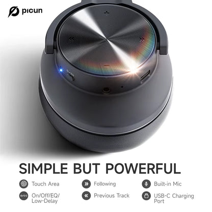 B8 Bluetooth Headphones 120H Playtime Headset Wireless Bluetooth 3EQ Mode Low Latency Hands-Free Calls over Ear Headphones