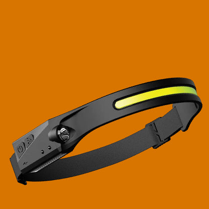 COB LED Induction Riding Headlamp Flashlight USB Rechargeable Waterproof Camping Headlight with All Perspectives Hunting Light