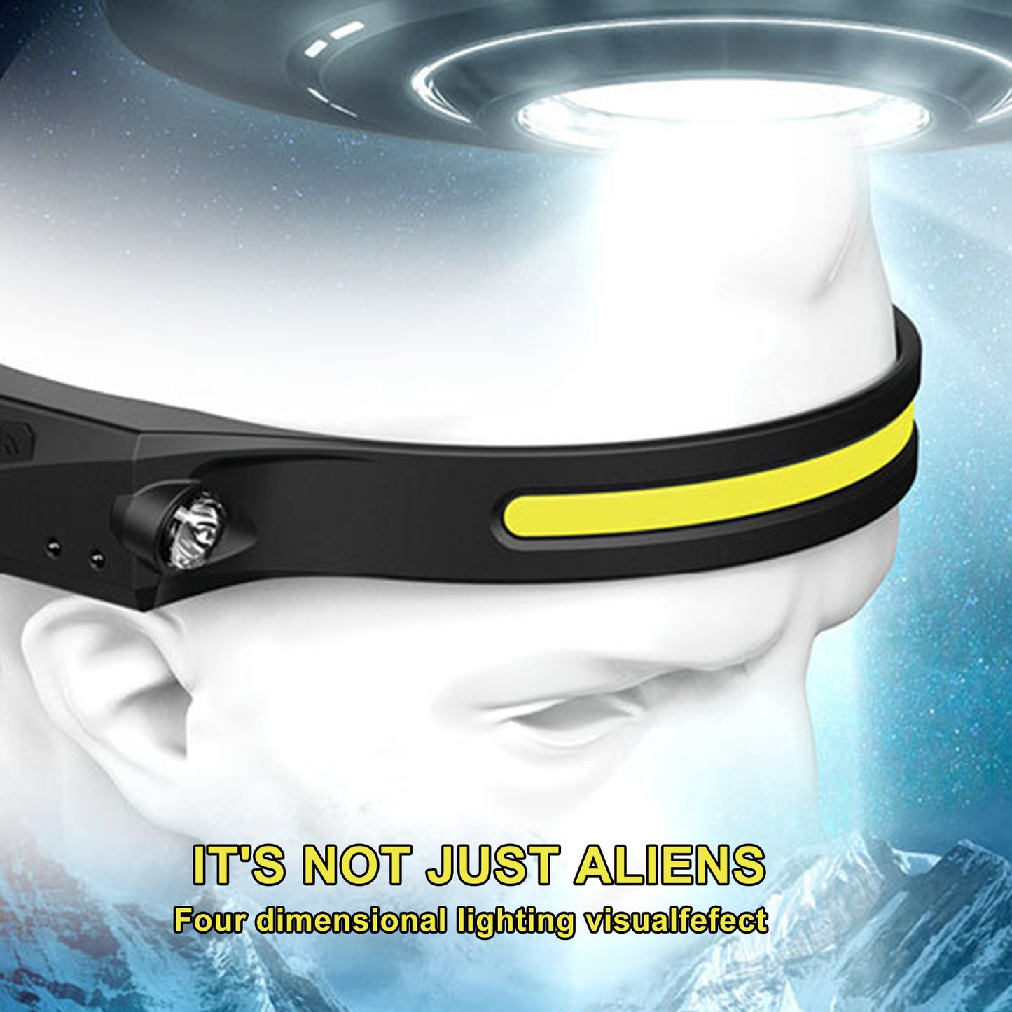 COB LED Induction Riding Headlamp Flashlight USB Rechargeable Waterproof Camping Headlight with All Perspectives Hunting Light