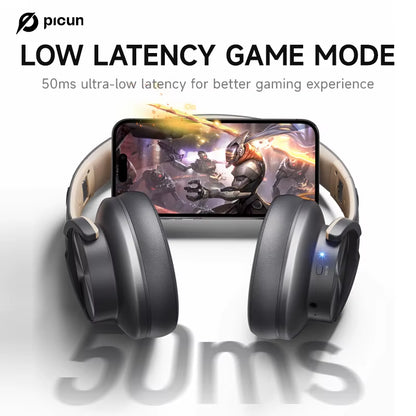 B8 Bluetooth Headphones 120H Playtime Headset Wireless Bluetooth 3EQ Mode Low Latency Hands-Free Calls over Ear Headphones